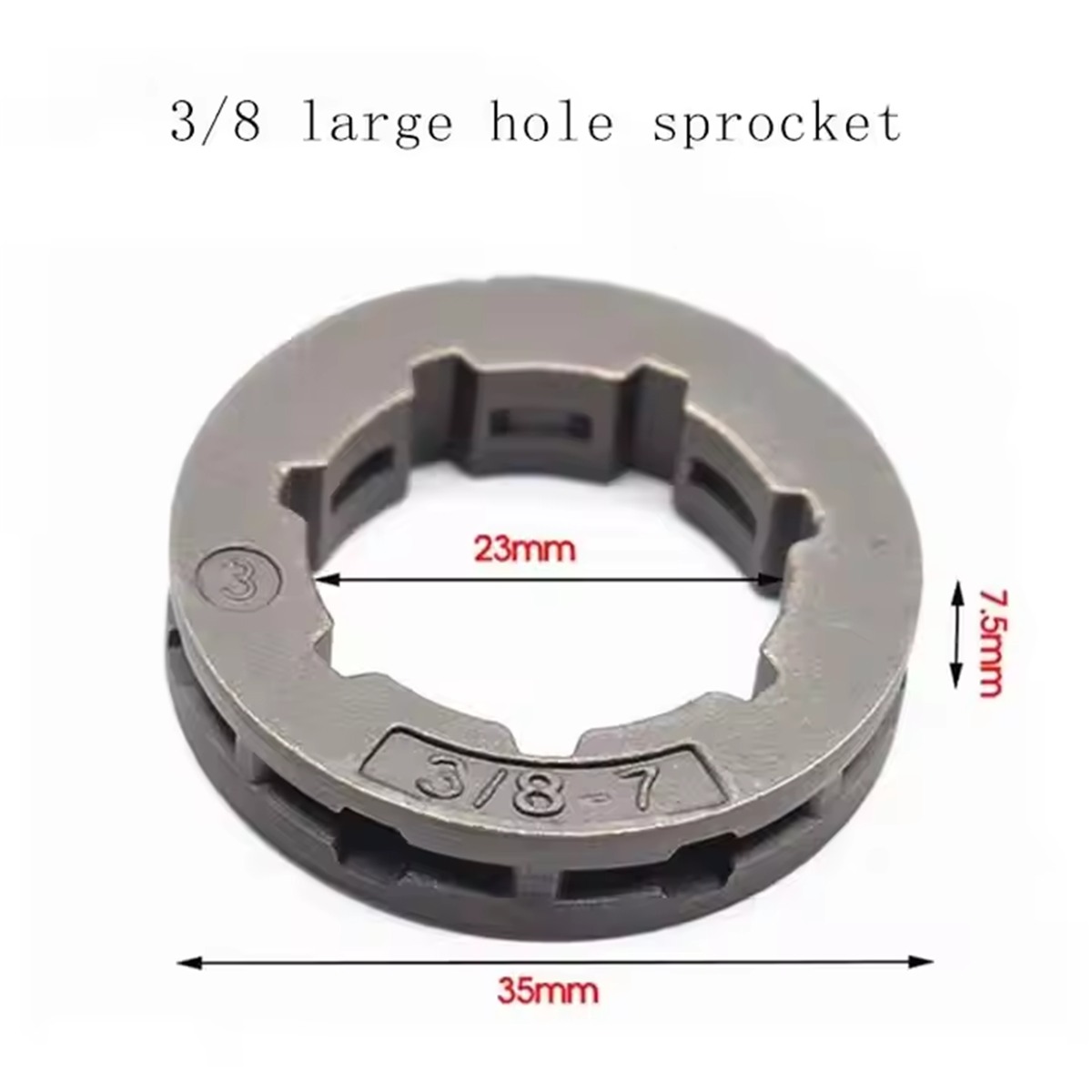 7-Tooth Chainsaw Rim Sprockets (3/8-7, .325-7 & P-7 Spline) - view 4